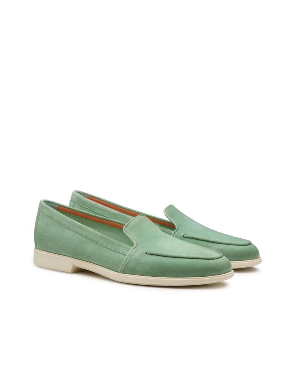 Santoni Green Loafers