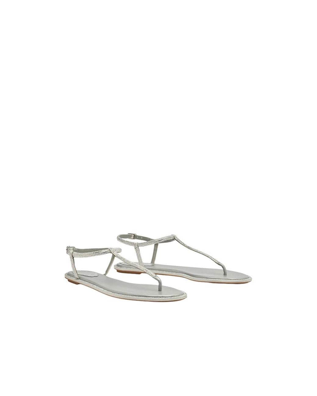 Rene Caovilla Gray Flat Sandals