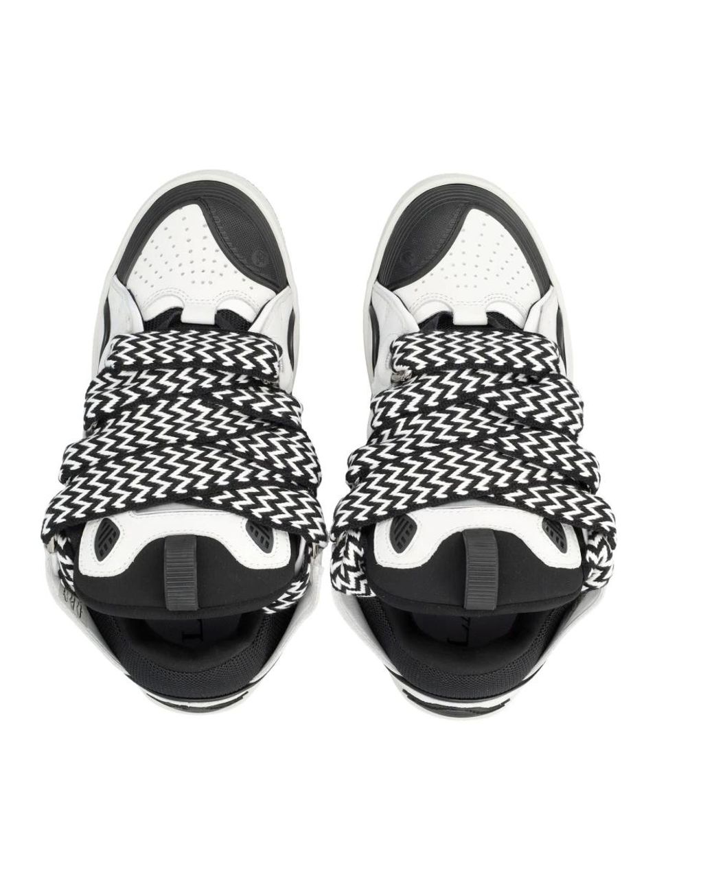 Lanvin White Curb Bicolor Sneakers for men
