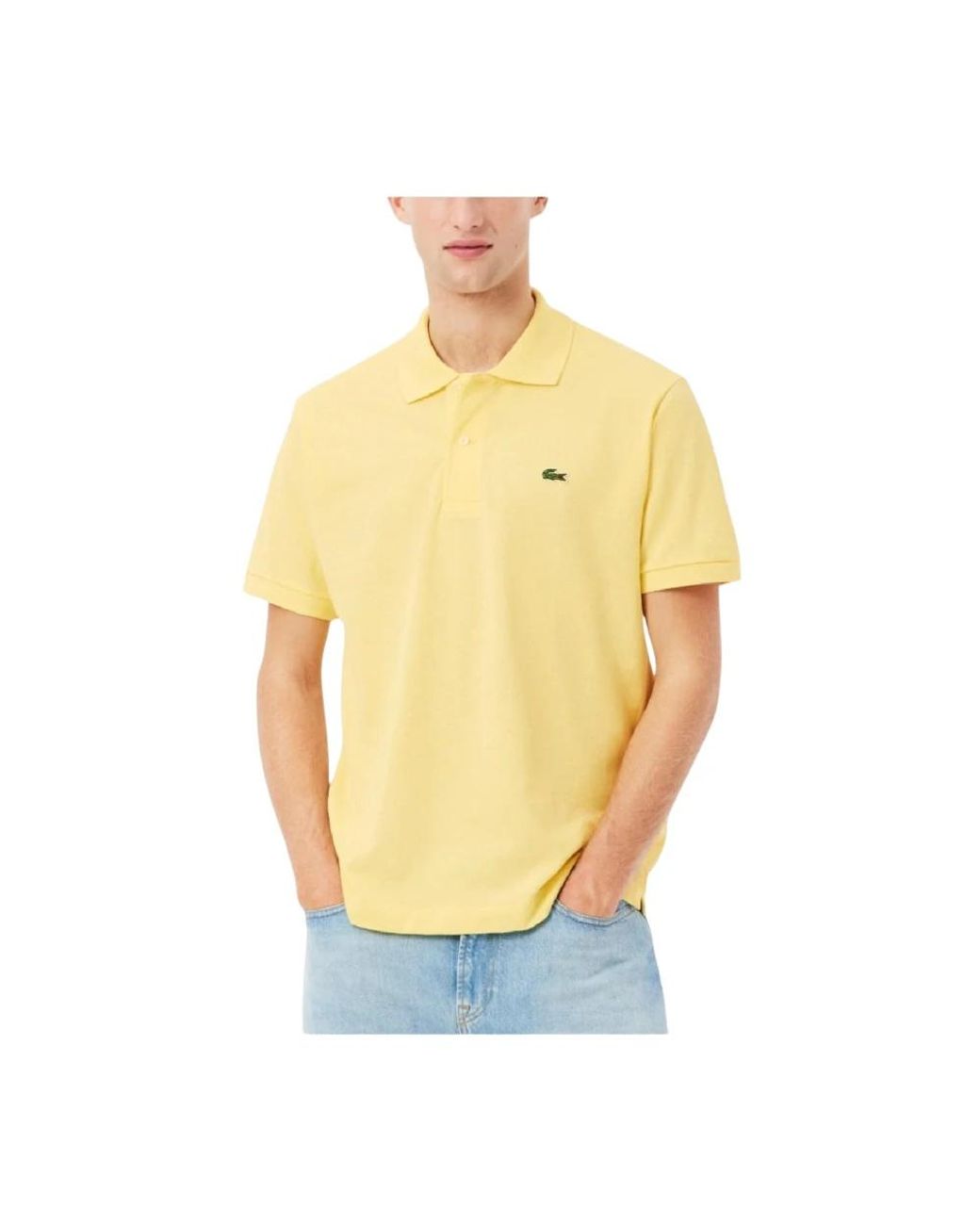 Lacoste Tops ,Geel ,Katoen Classic Fit Polo in het Yellow voor heren