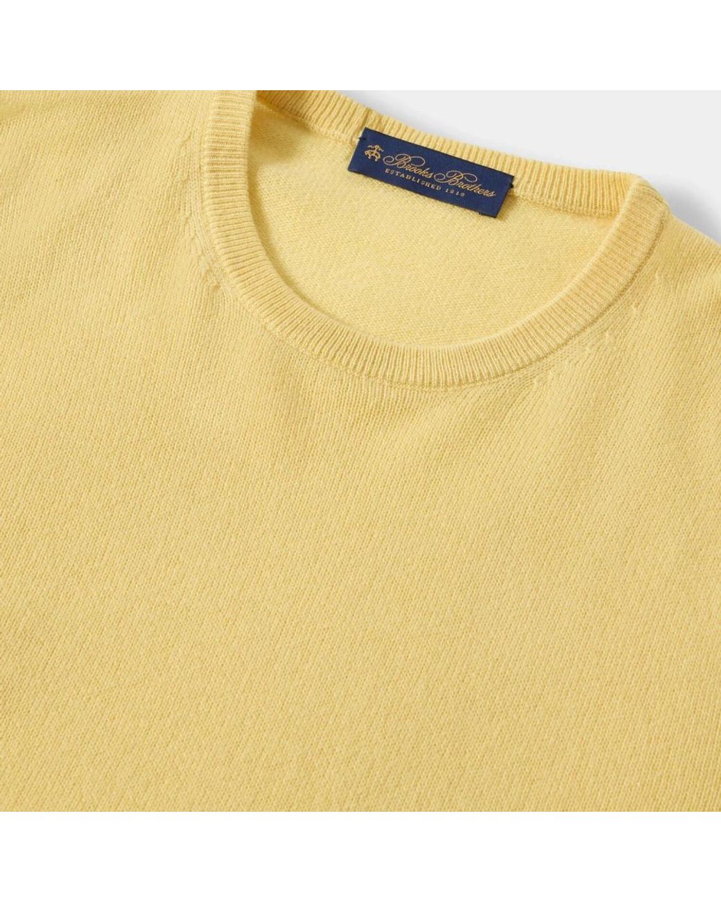 Brooks Brothers Yellow Cashmere Knitwear for men