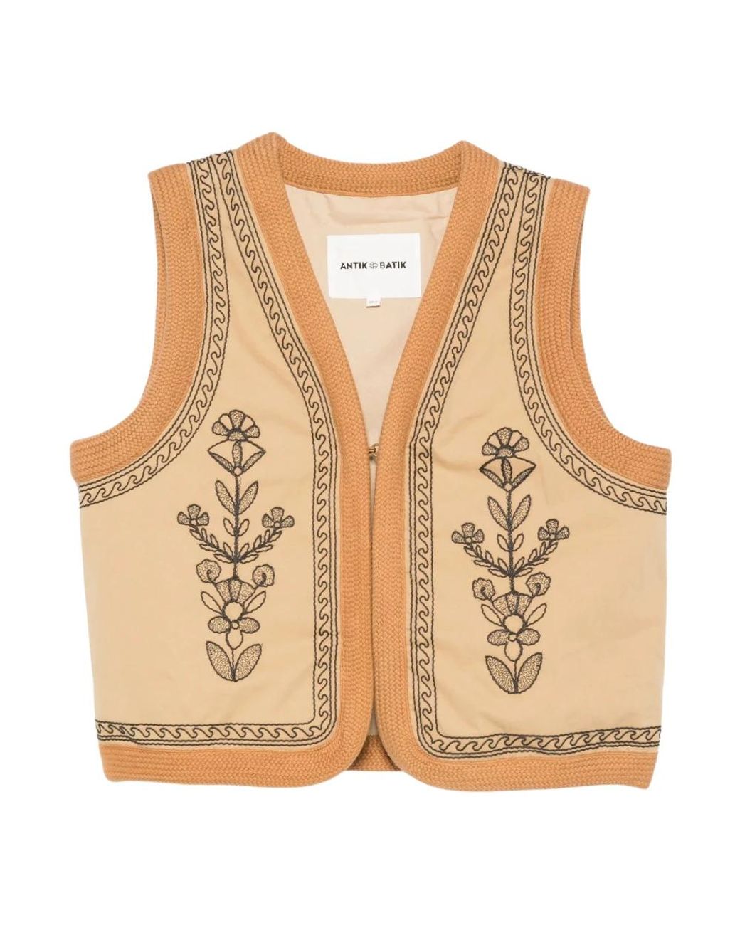 Antik Batik Vests in het Natural