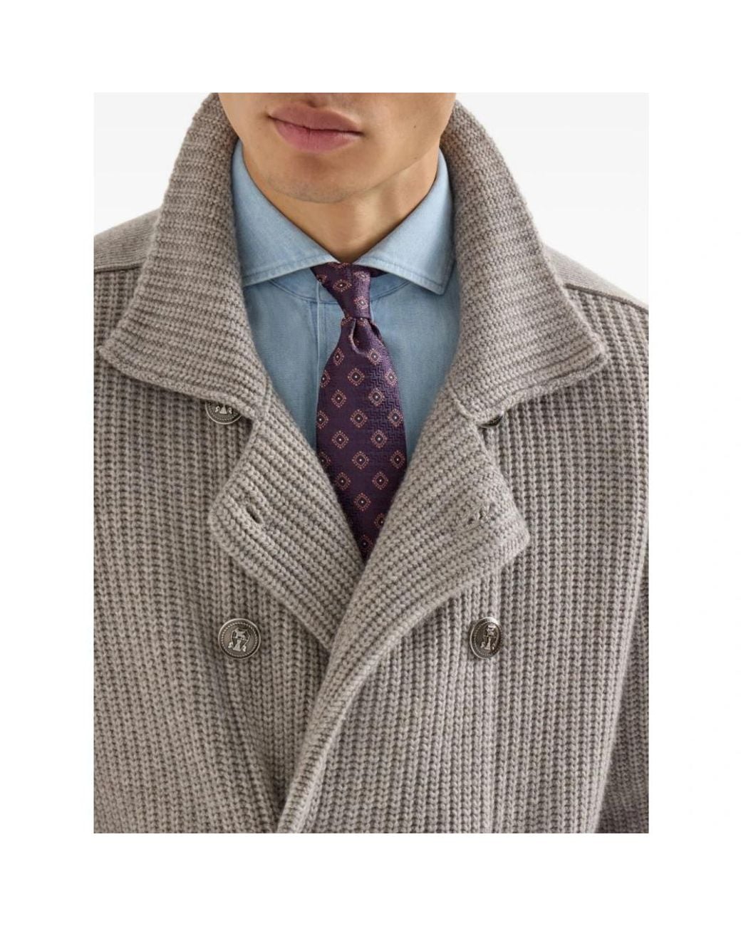 Ties di Brunello Cucinelli in Purple da Uomo