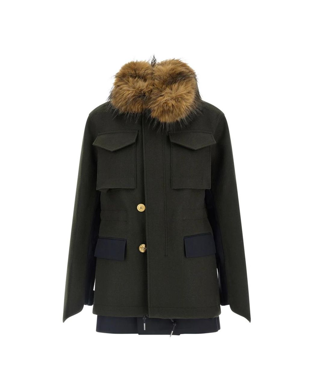 Sacai Black Winter Jackets