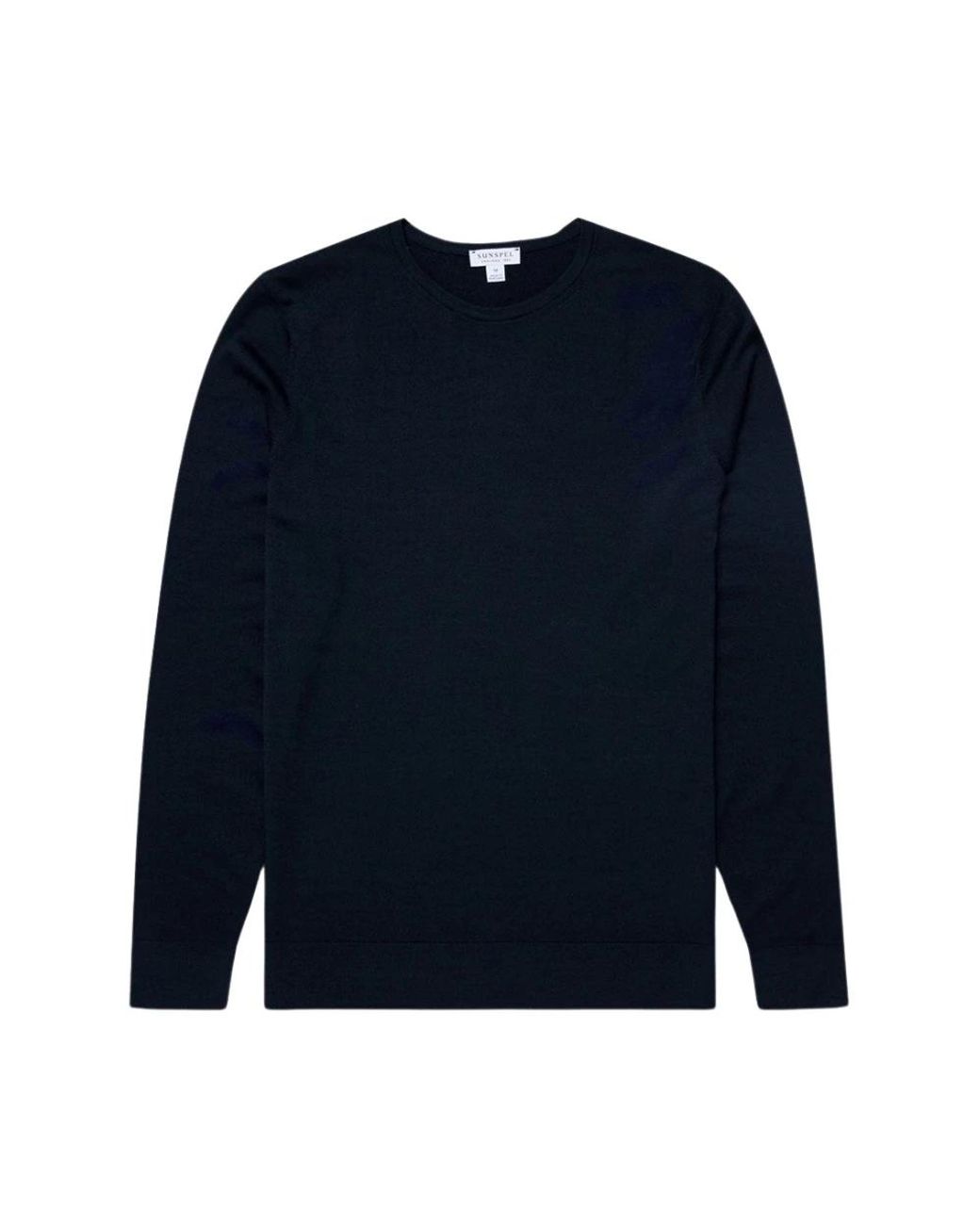 Sunspel Blue Round-Neck Knitwear for men