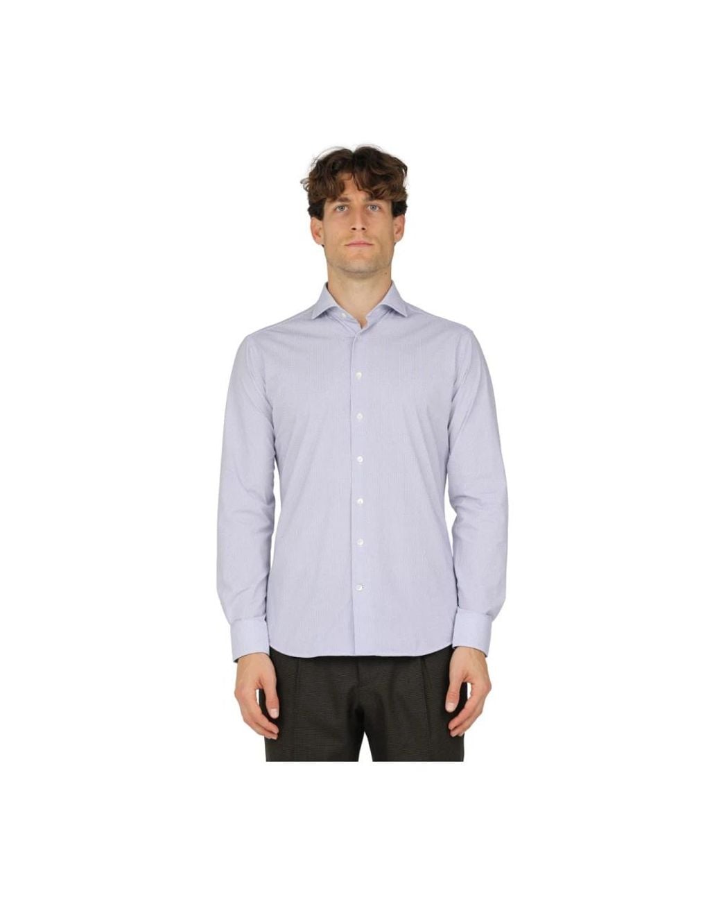 Traiano Milano Purple Formal Shirts for men