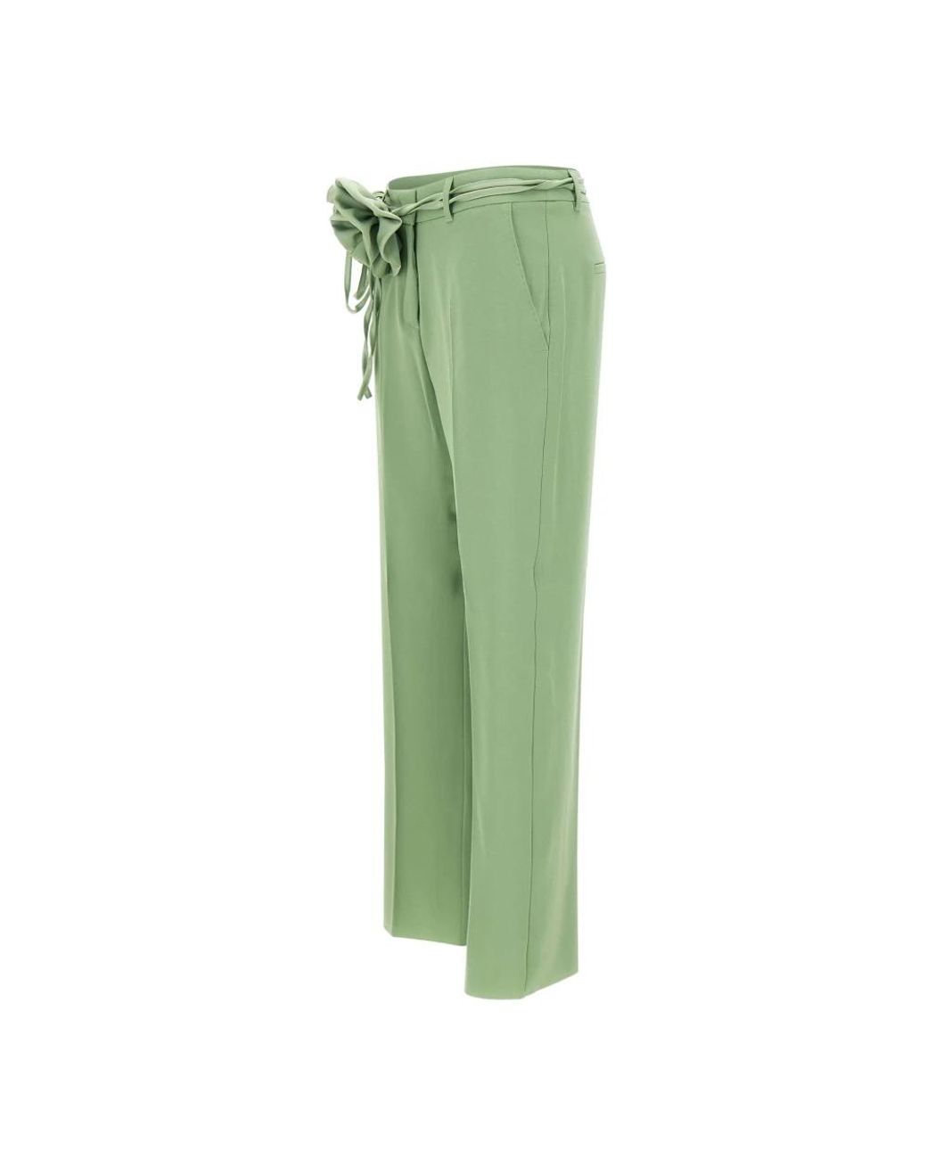 Marella Green Slim-Fit Trousers