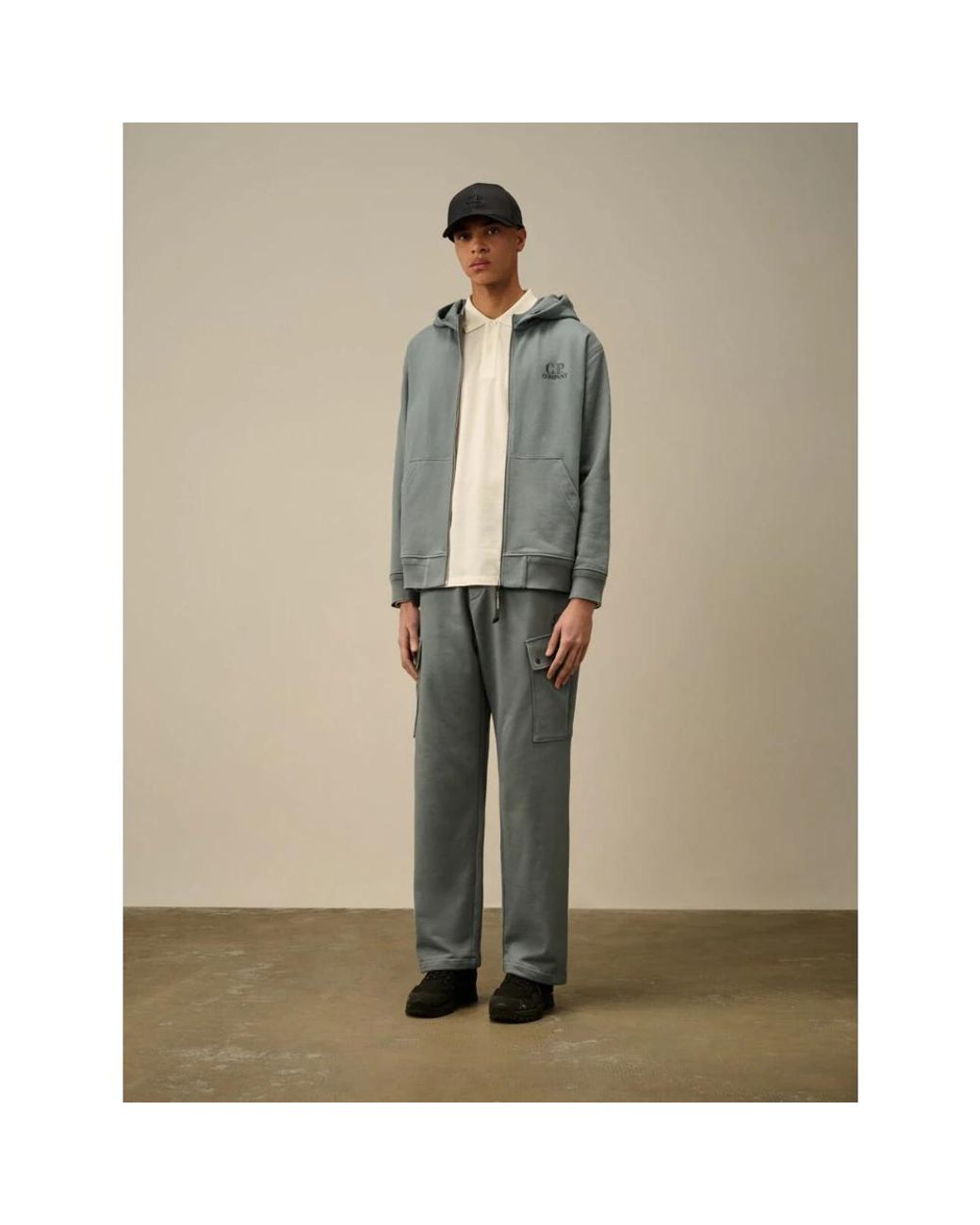 C P Company Gray Zip-Throughs for men