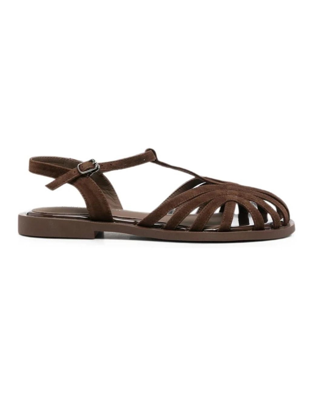ADRIANNA FERETTI Brown Flat Sandals
