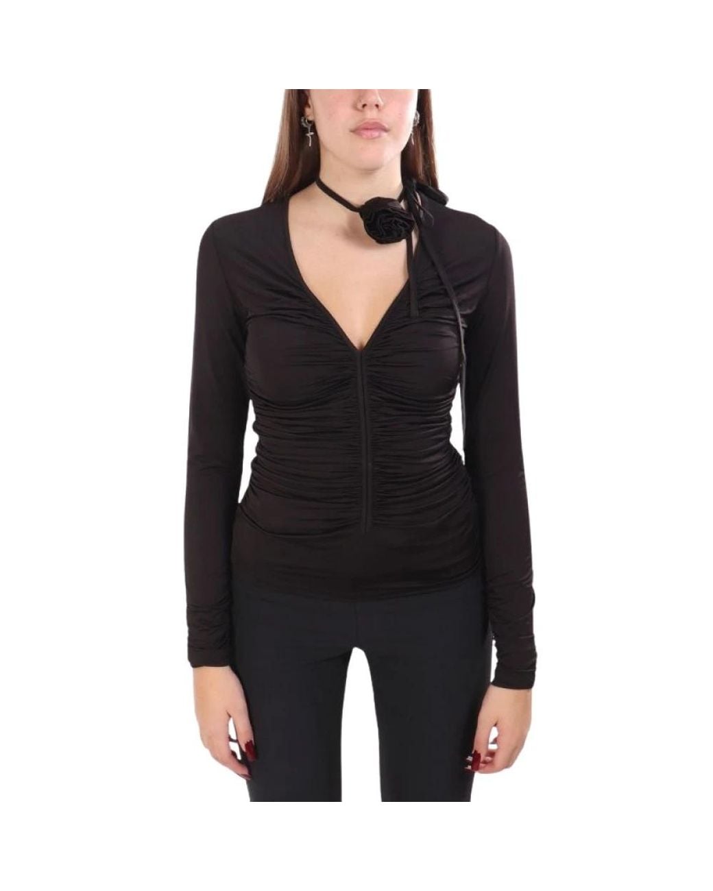 Marella Black Long Sleeve T-Shirts