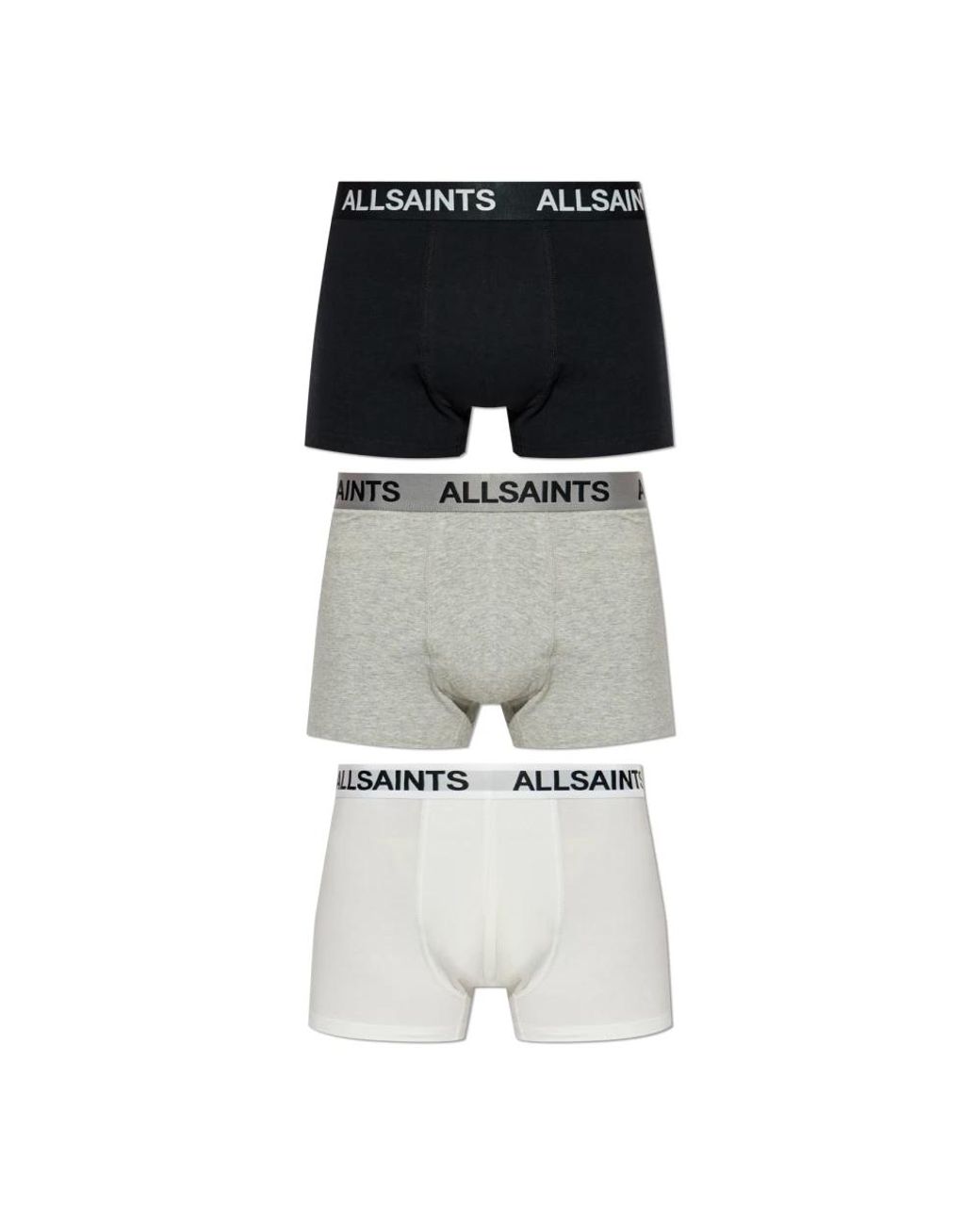 AllSaints Boxer Briefs 3-Pack in het Black voor heren