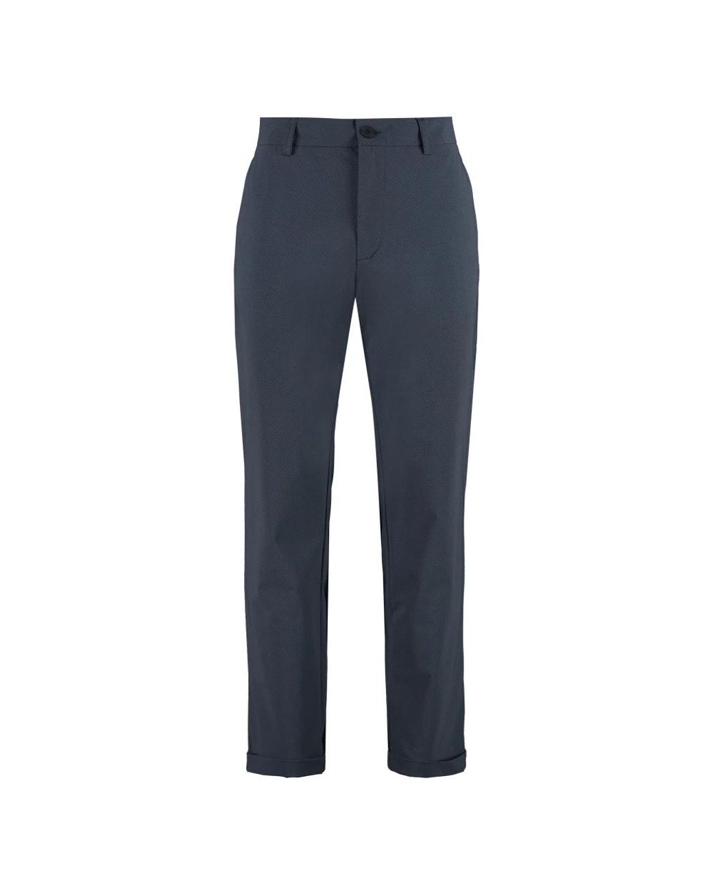 THE (Alphabet) Broeken ,Grijs ,Op Maat Gemaakte Broek Met Riemlussen En Omgeslagen Zoom in het Blue voor heren