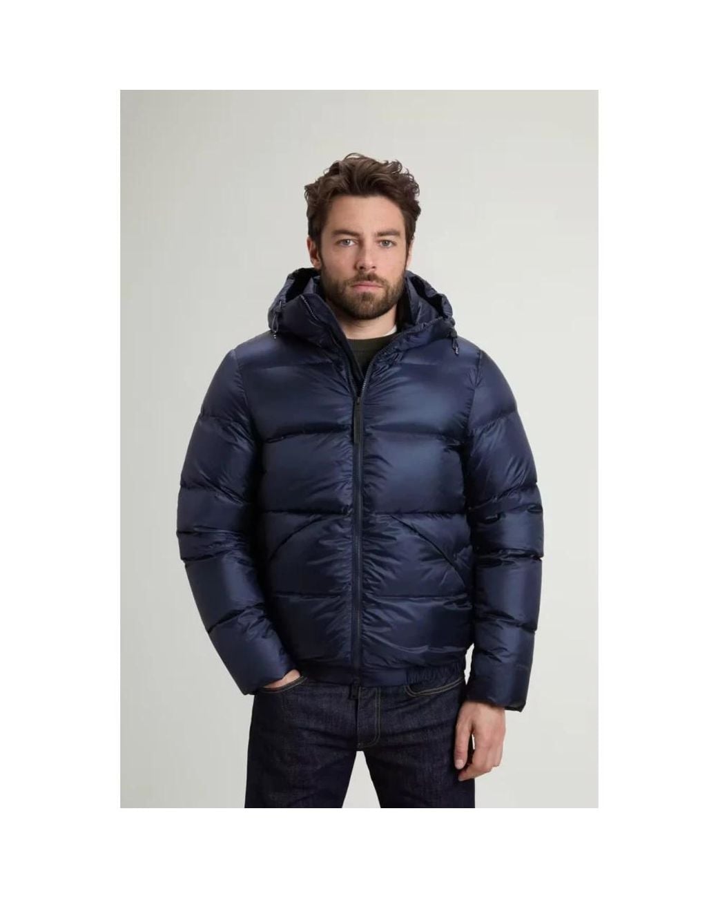 Down Jackets Woolrich de hombre de color Blue