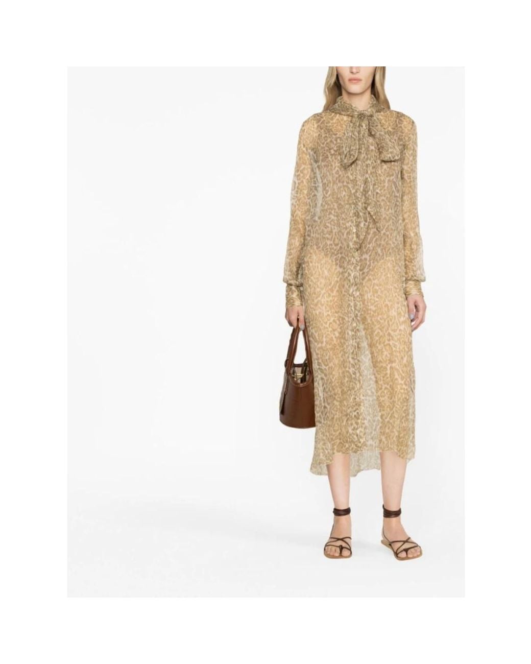 Ermanno Scervino Natural Shirt Dresses