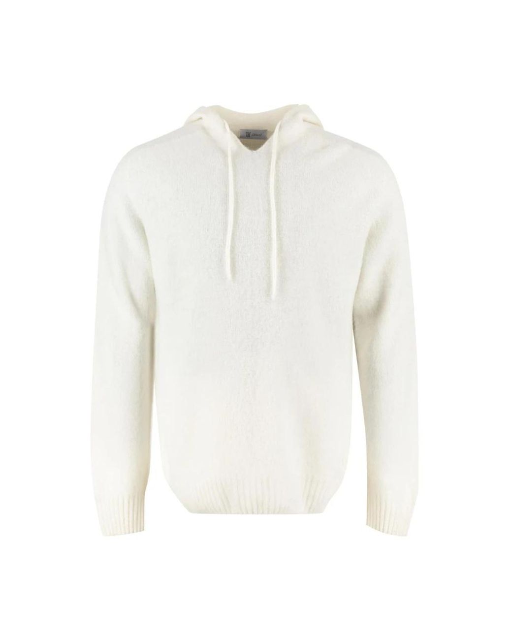 THE (Alphabet) White Round-Neck Knitwear for men