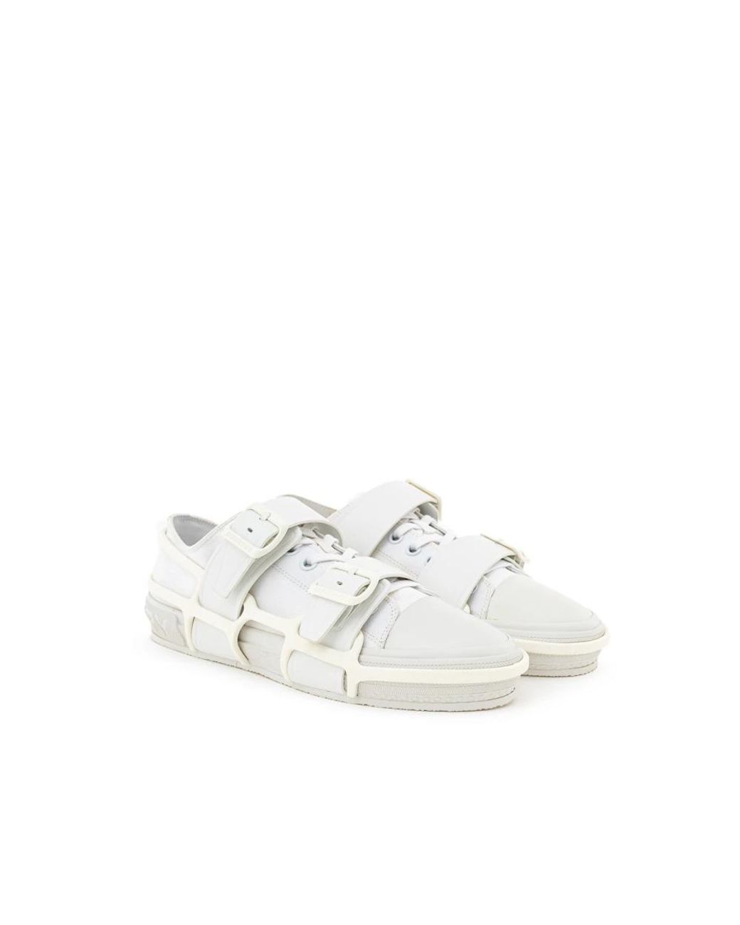 Burberry White Arthur Bucklestrap Sneaker for men