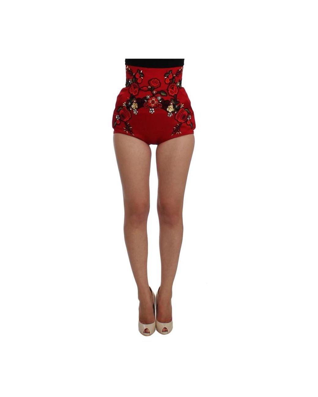 Dolce & Gabbana Red Short Shorts