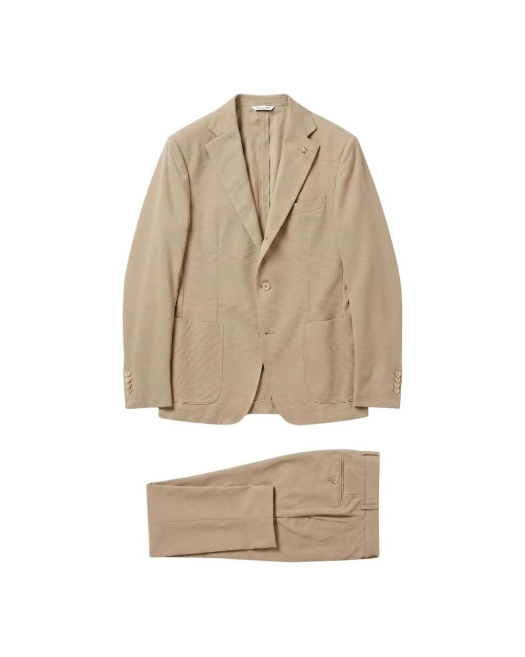 Manuel Ritz Natural Single Breasted Suits for men