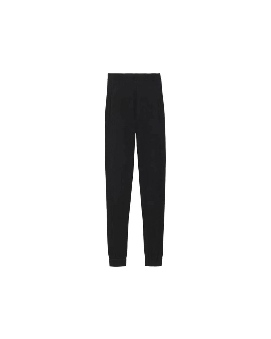 Saint Laurent Black Cashmere Leggings High Waisted, Slim Fit