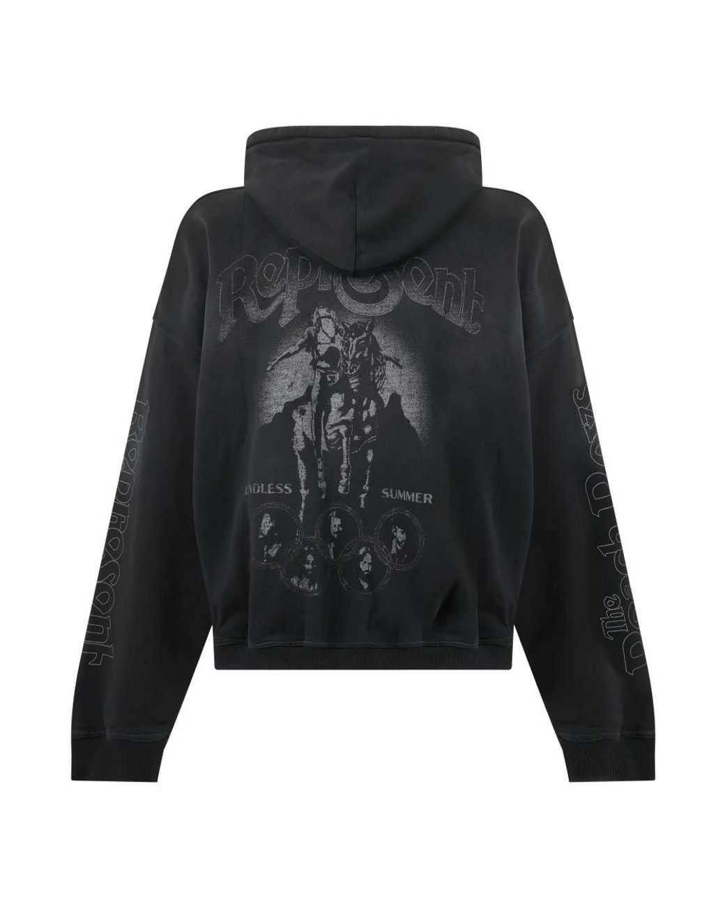 Represent Black Zip-Throughs for men