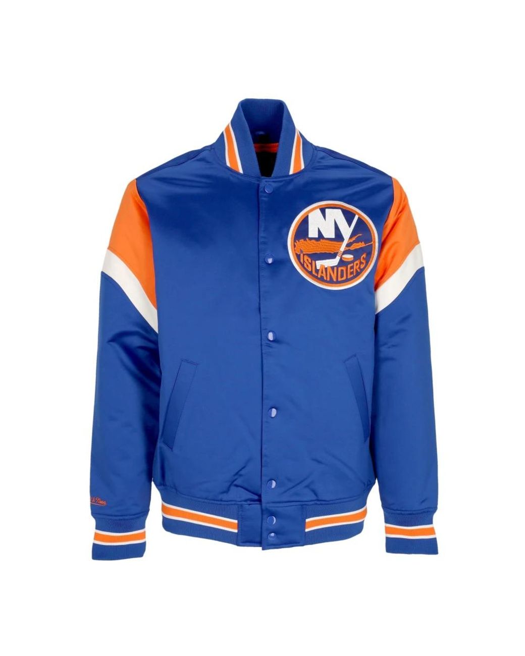 Mitchell & Ness Jassen ,Blauw ,Polyester Nhl Heavyweight Bomber Jacket New York Islanders in het Blue voor heren