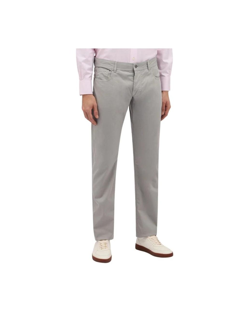 Brooks Brothers Gray Slim-Fit Trousers for men