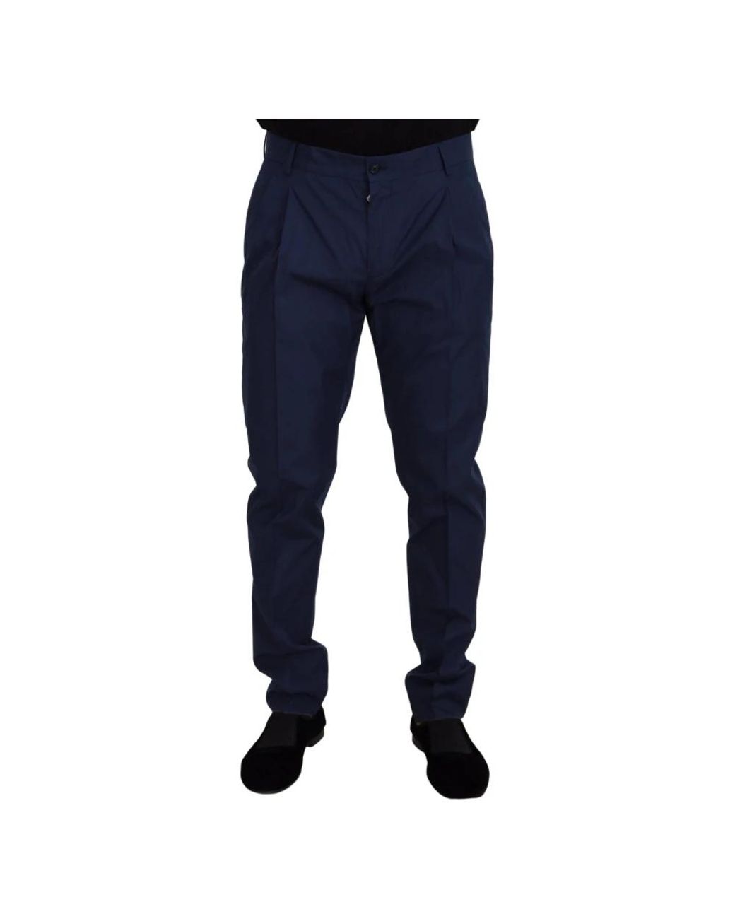Dolce & Gabbana Broeken ,Blauw ,Katoen Blauwe Zijden Chinos Broek in het Blue voor heren