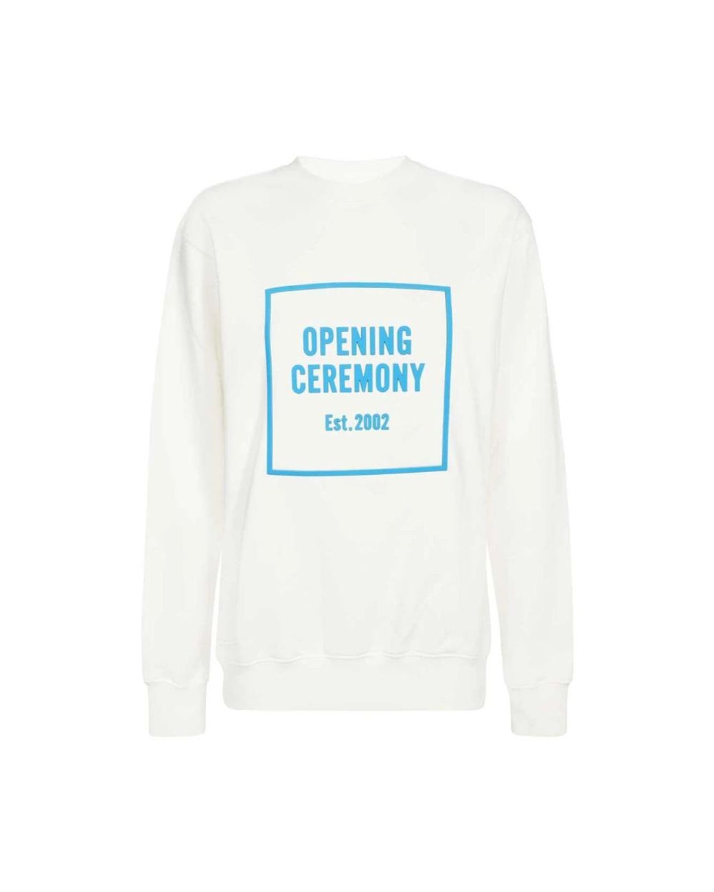 Opening Ceremony Hoodies & Sweatvesten ,Wit ,Katoen Logo Print Sweatshirt in het Blue