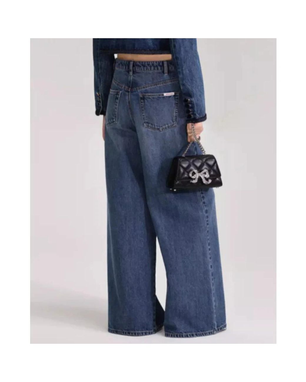 Self-Portrait Blue Wide Jeans