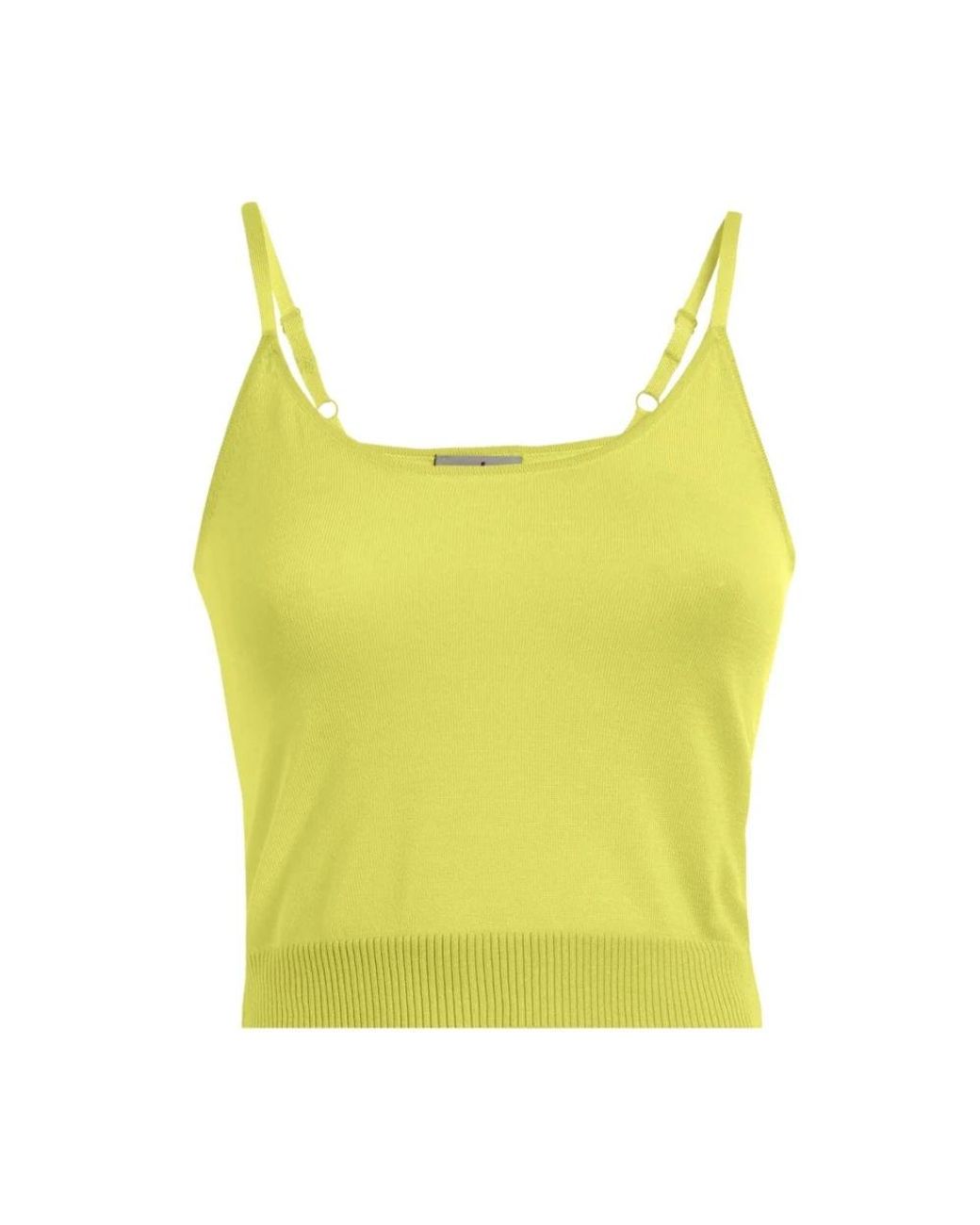Deha Yellow Sleeveless Tops
