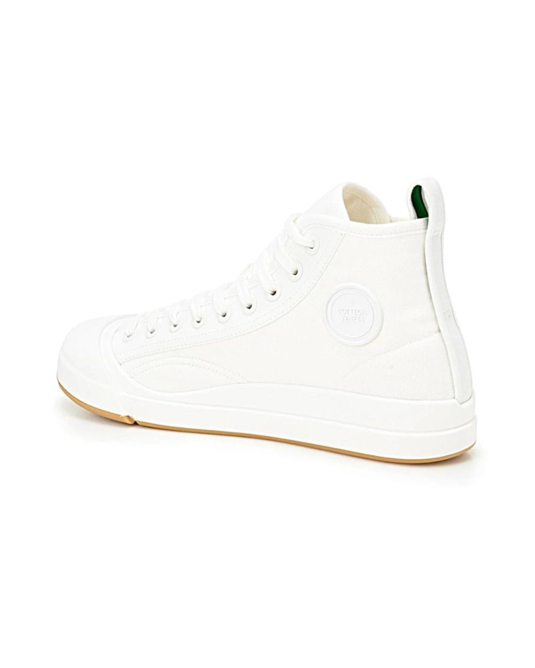 Bottega Veneta White Vulcan High-Top Canvas Sneakers for men
