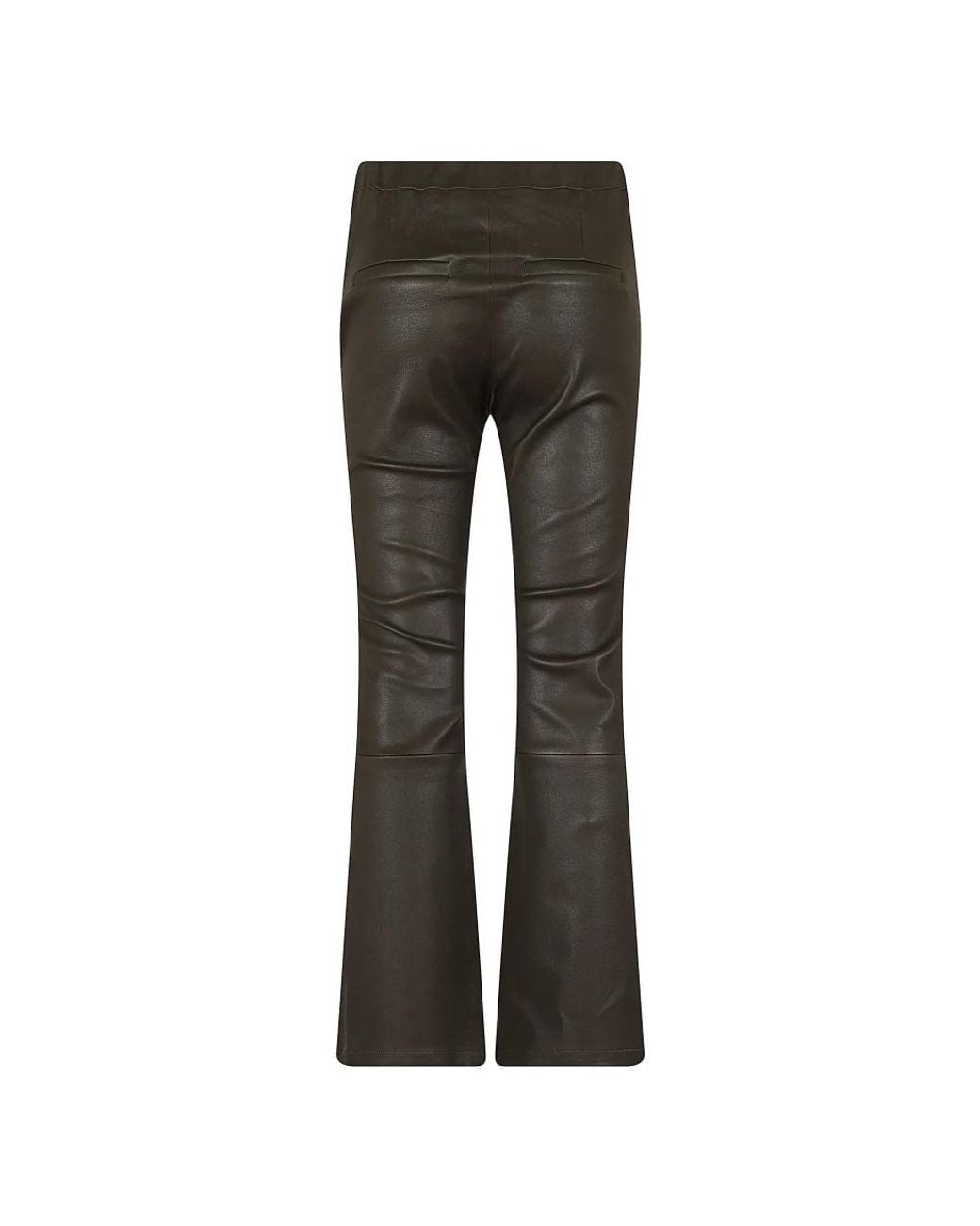 Arma Gray Leather Trousers