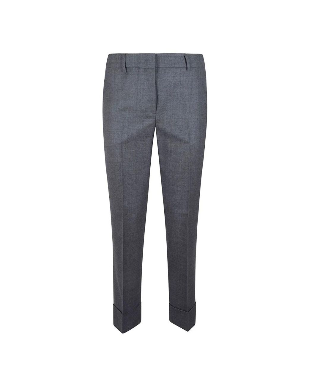 Incotex Broeken ,Grijs ,Wol Lichtgrijze Wollen Broek in het Blue