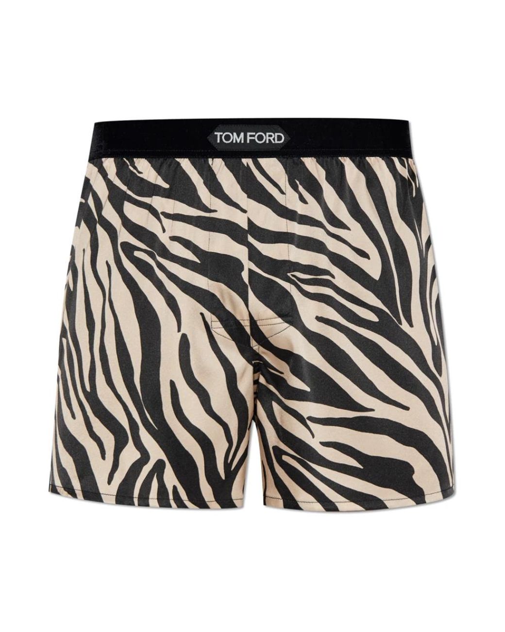 Tom Ford Ondergoed ,Satijn Boxers Met Logo in het Black voor heren