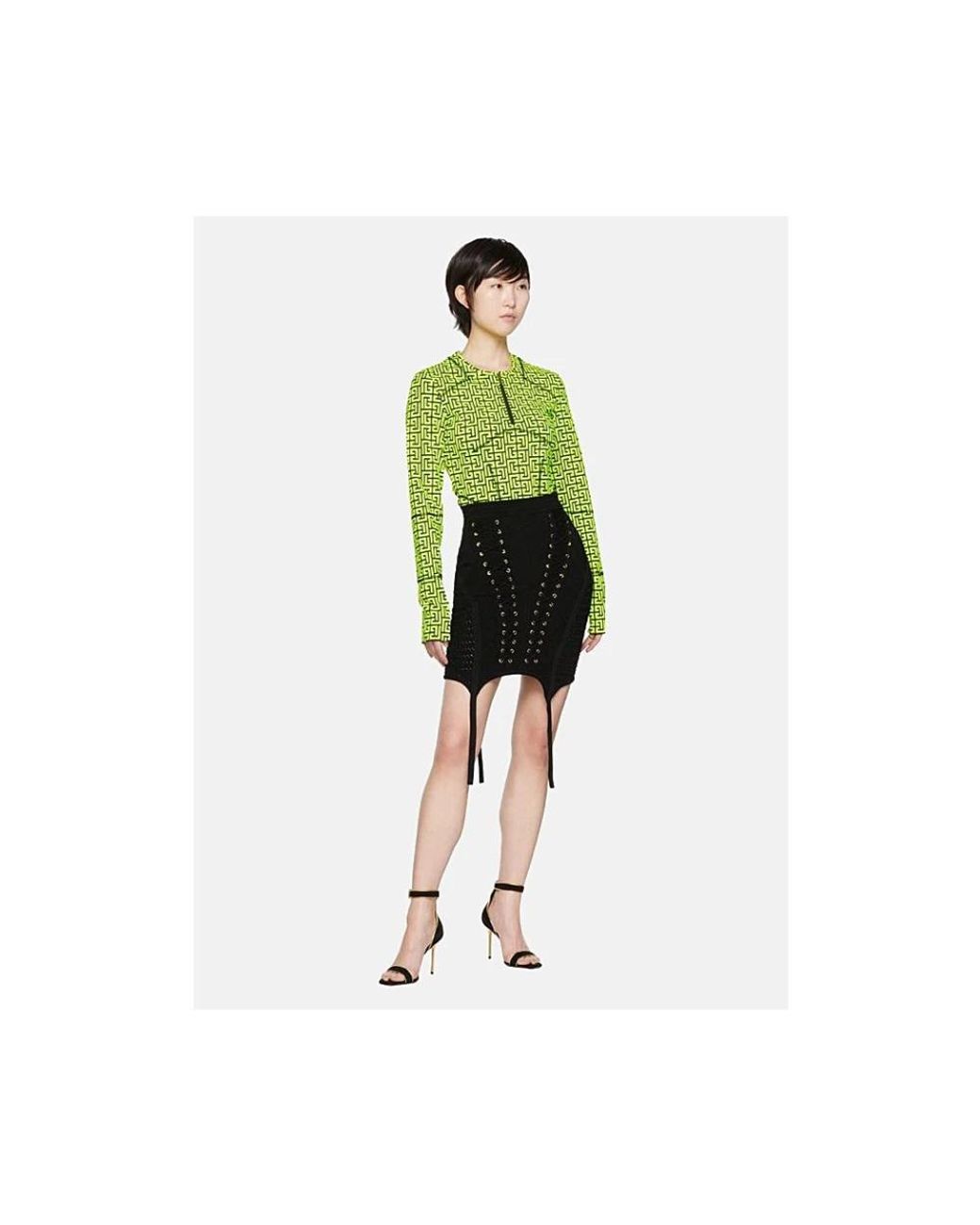 Balmain Green Long Sleeve T-Shirts