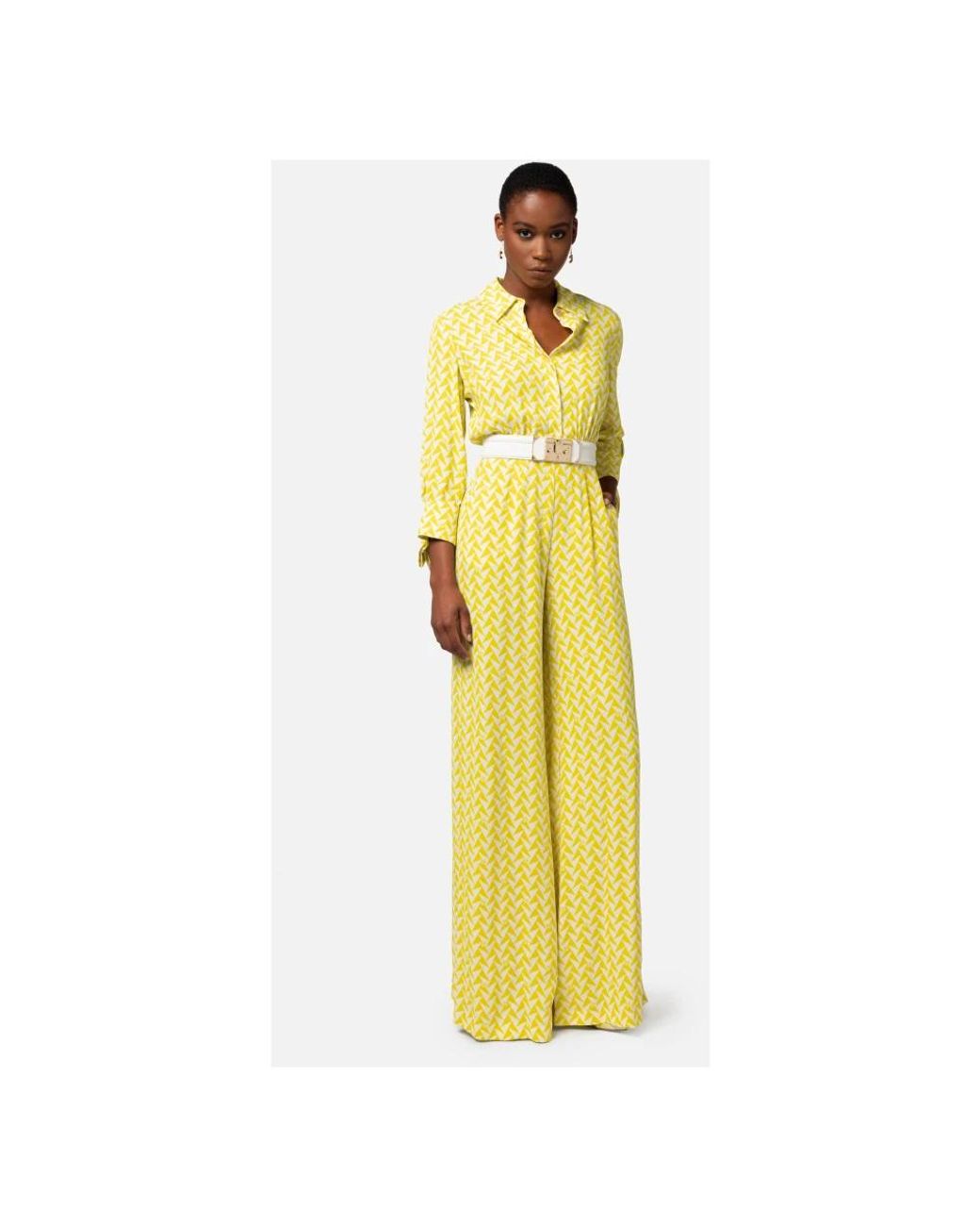 Elisabetta Franchi Yellow Jumpsuits