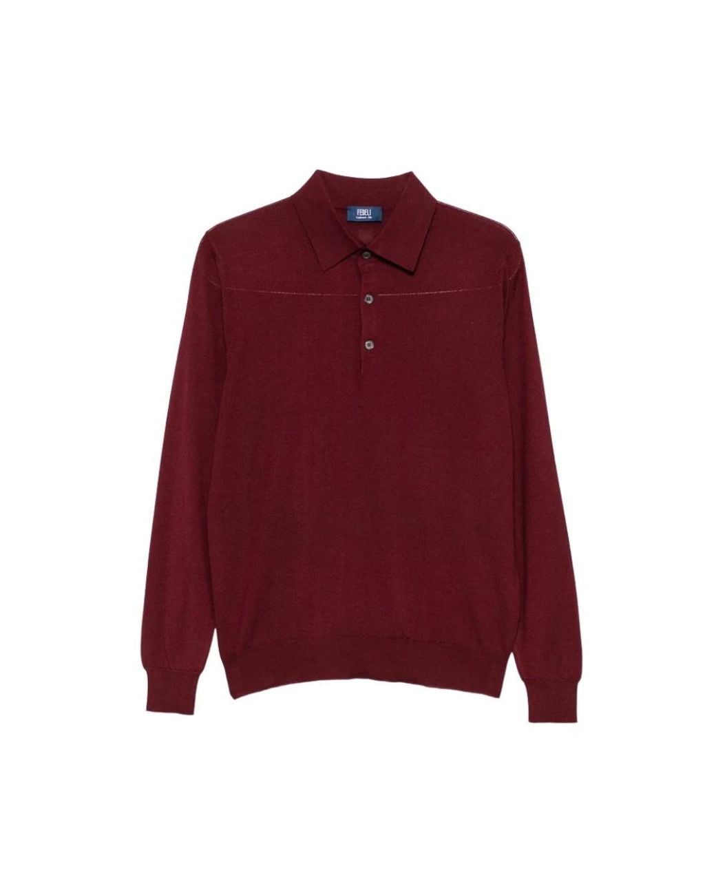 Fedeli Red Polo Shirts for men