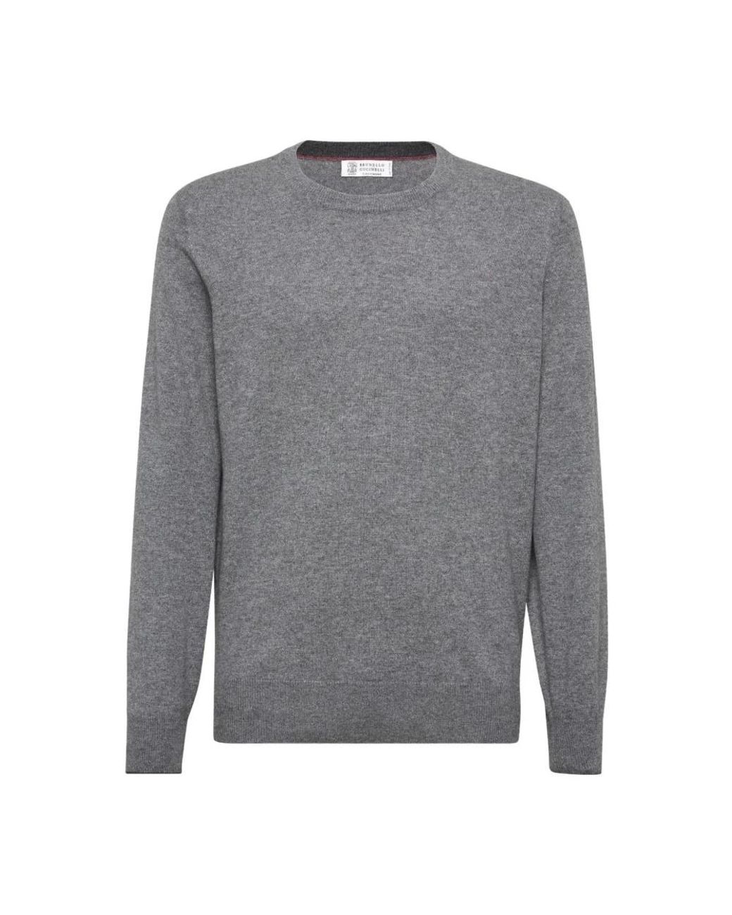 Brunello Cucinelli Gray Cashmere Knitwear for men