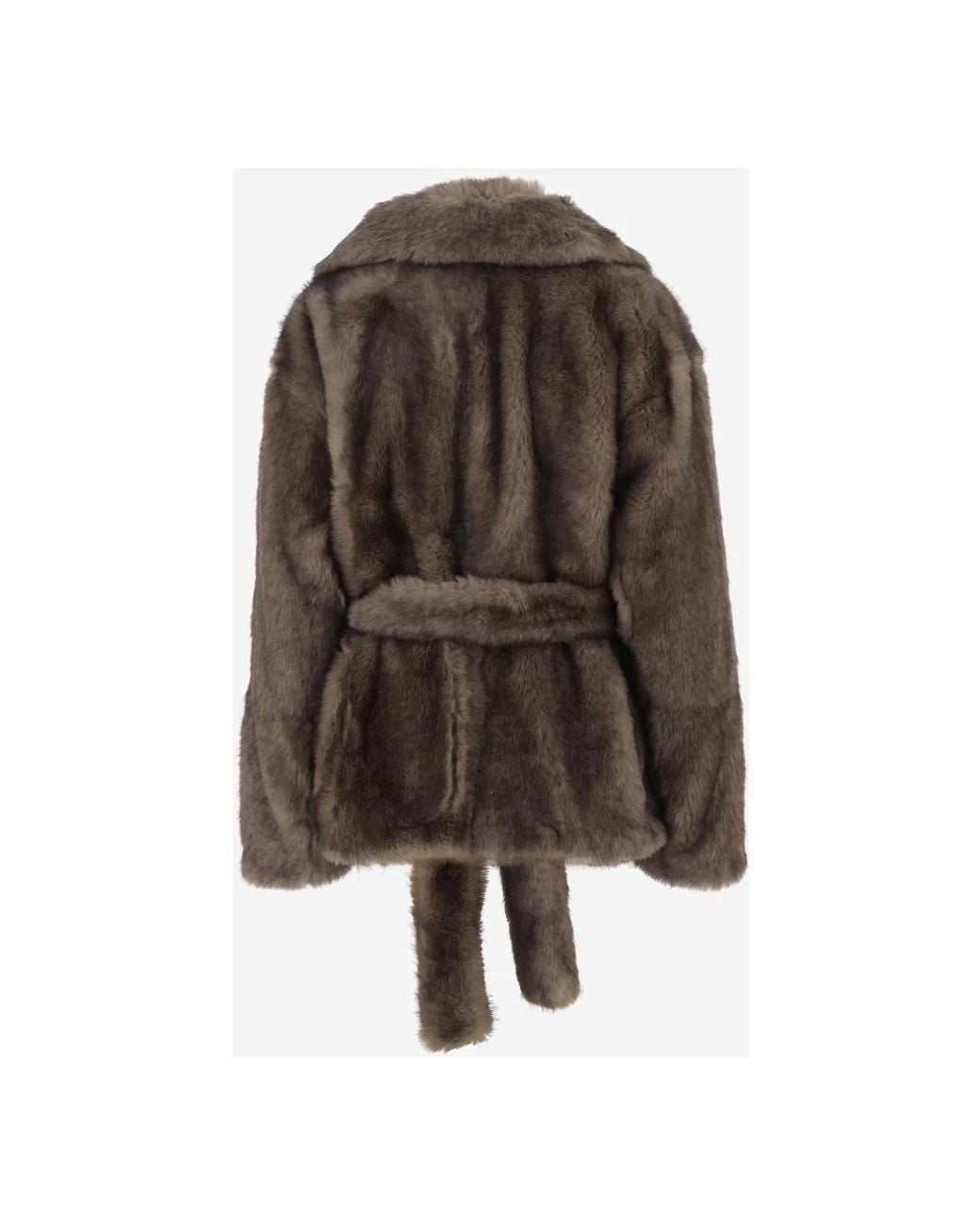 Stand Studio Brown Faux Fur & Shearling Jackets