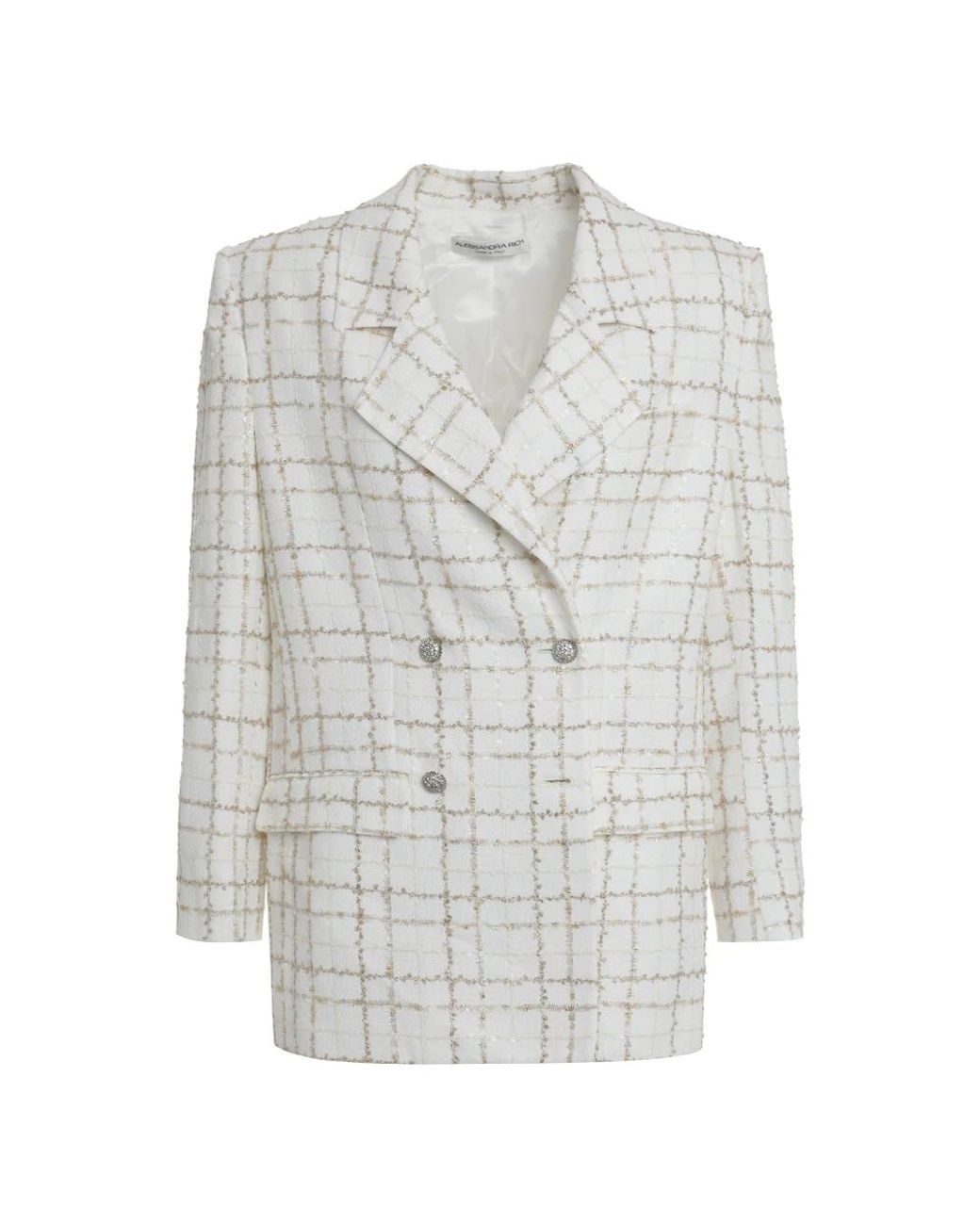 Alessandra Rich Gray Tweed Jackets