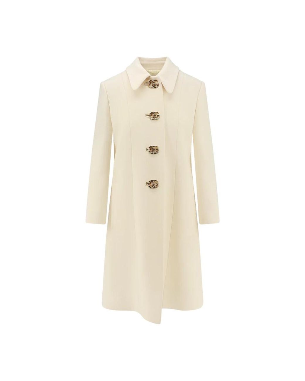 Gucci Natural Single-Breasted Coats