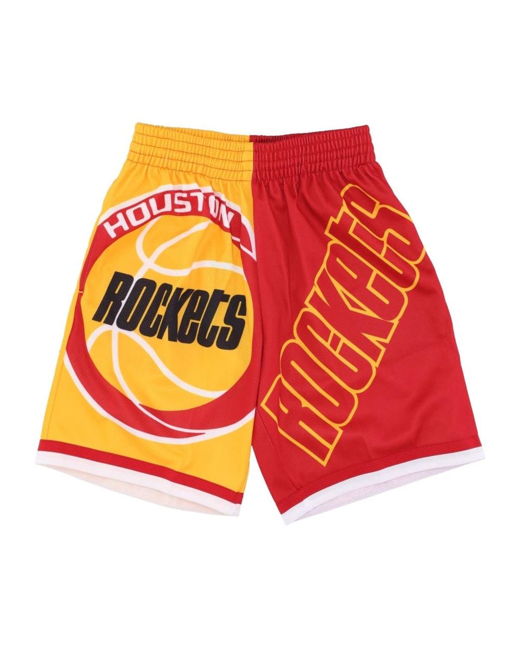 Mitchell & Ness Nba Big Face Mode Shorts in het Red voor heren