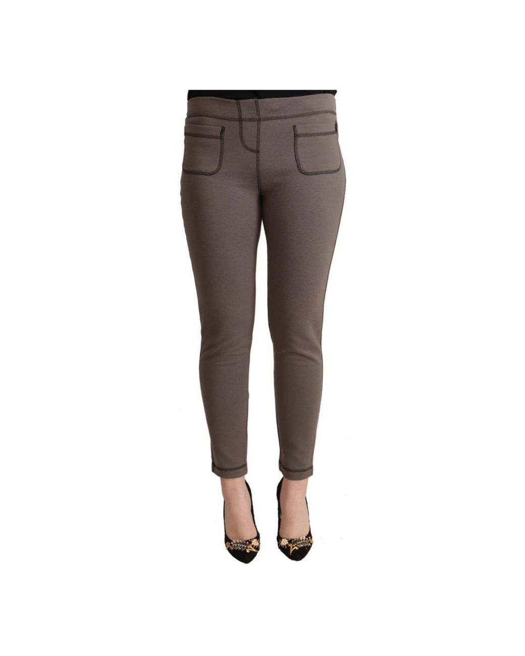 John Galliano Gray Skinny Trousers