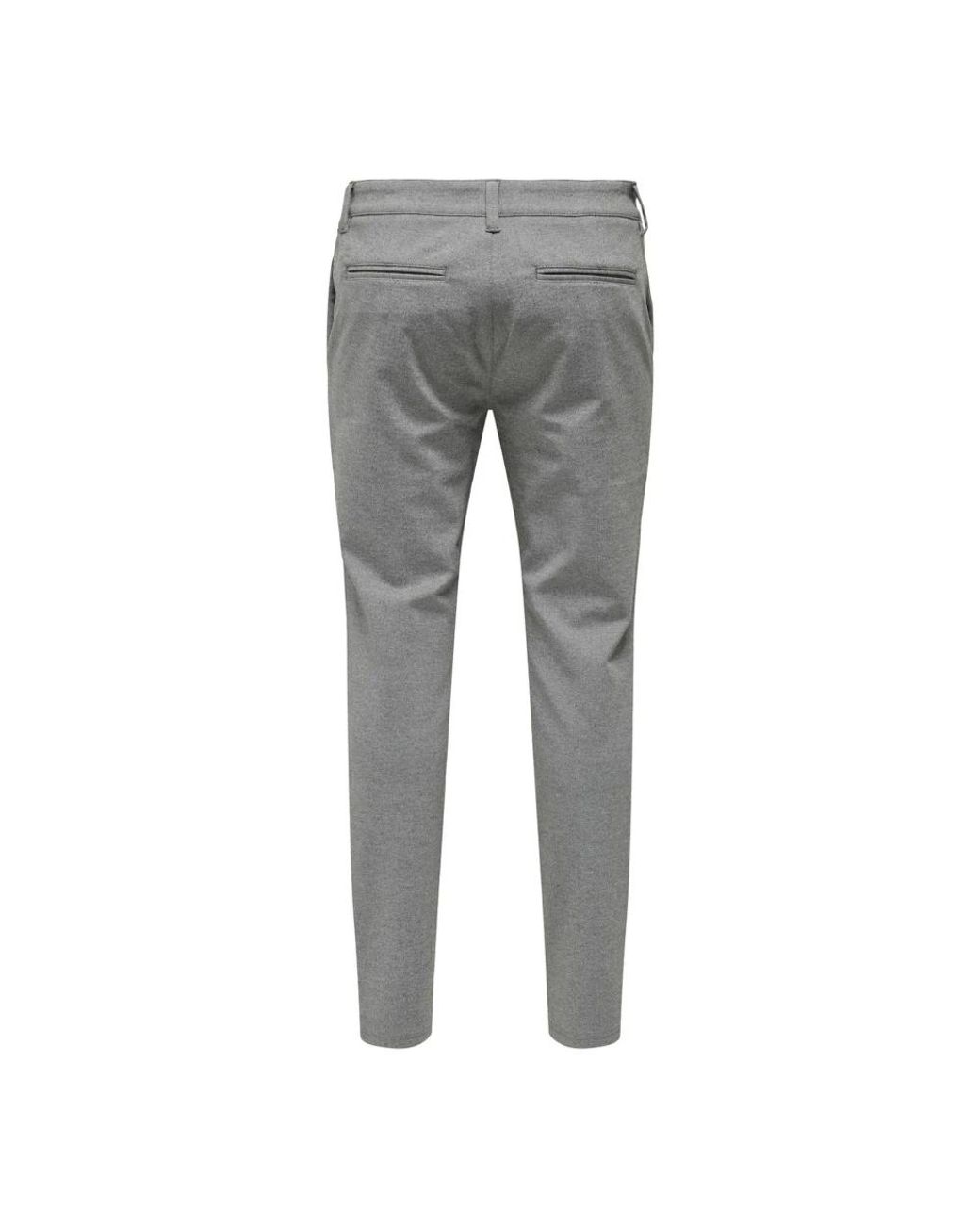 Only & Sons Broeken ,Grijs ,Slim Fit Chino Broek in het Gray voor heren