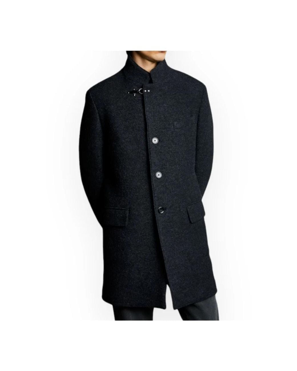 Fay Black Single-Breasted Coats for men