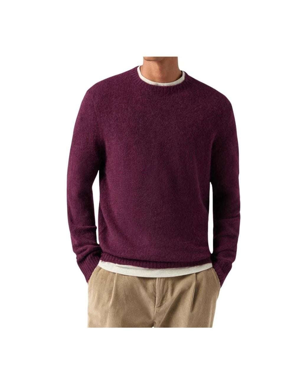 Mc2 Saint Barth Purple Round-Neck Knitwear for men