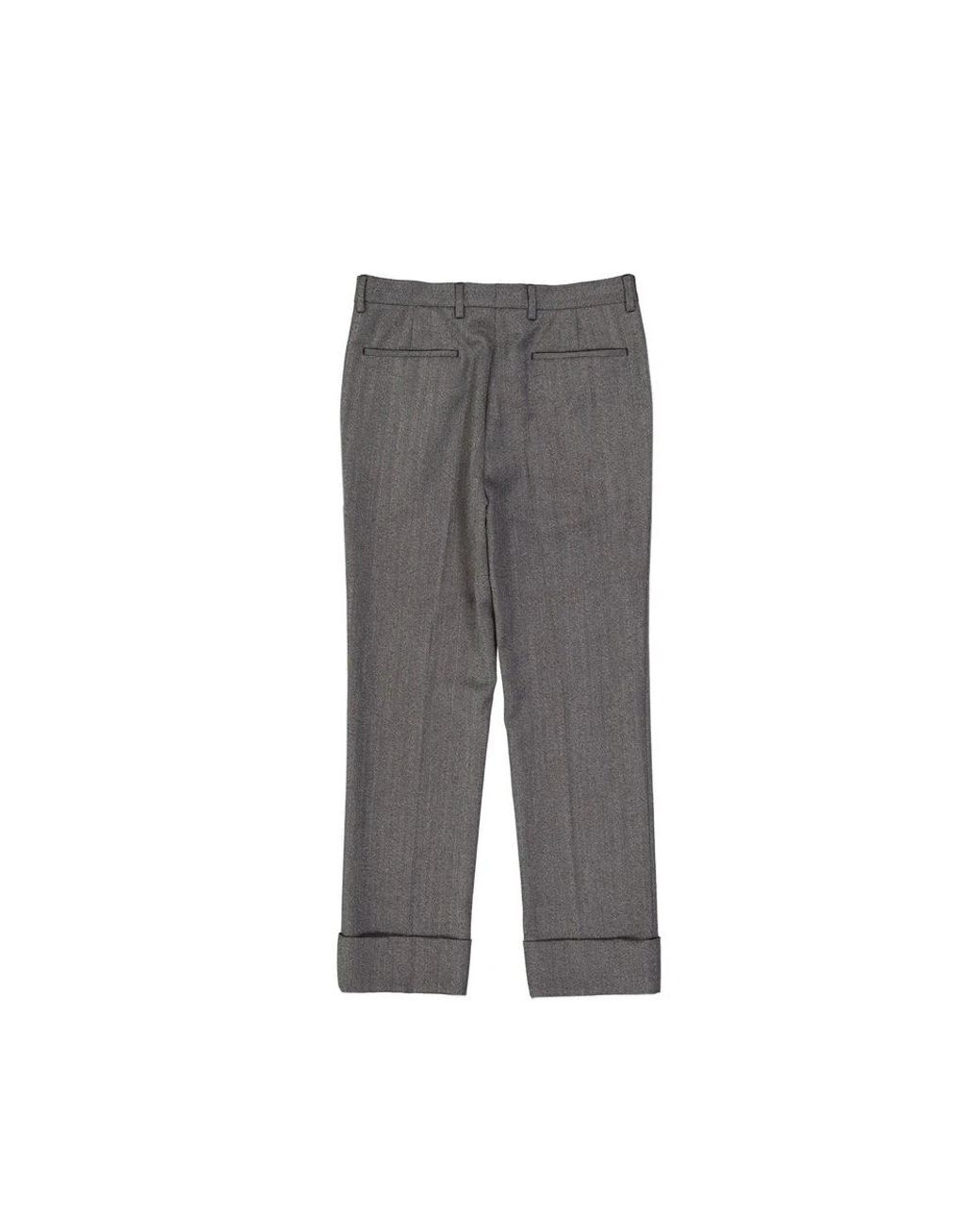 Prada Gray Straight Trousers for men