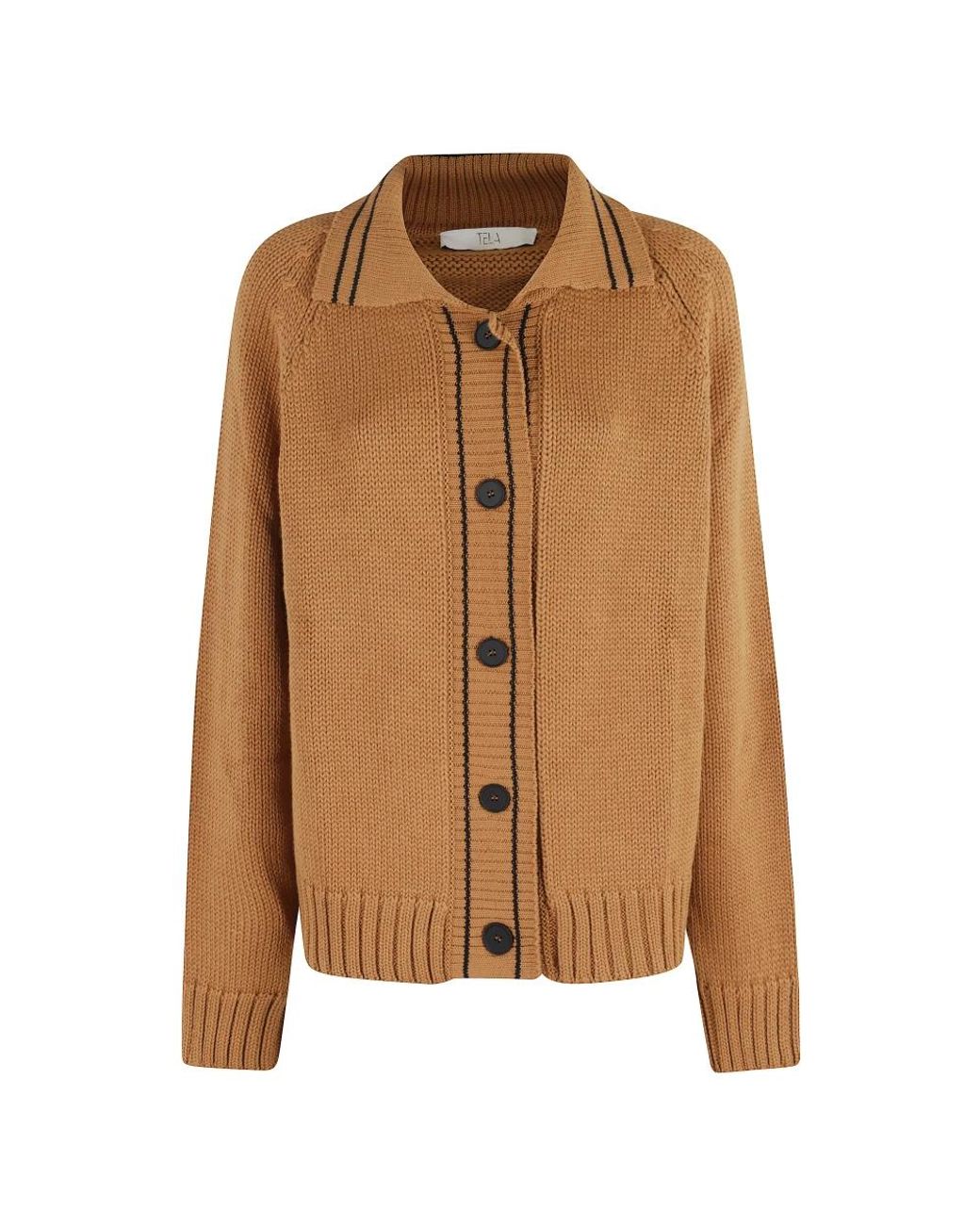Tela Truien & Vesten ,Bruin ,Wol Paarse Canvas Vest Bruine Wolmix in het Brown