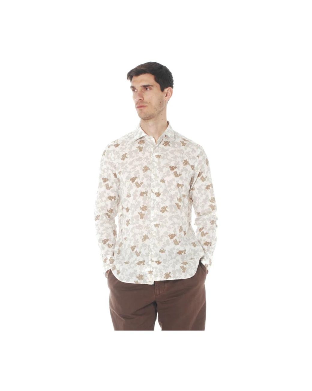 Tintoria Mattei 954 White Casual Shirts for men