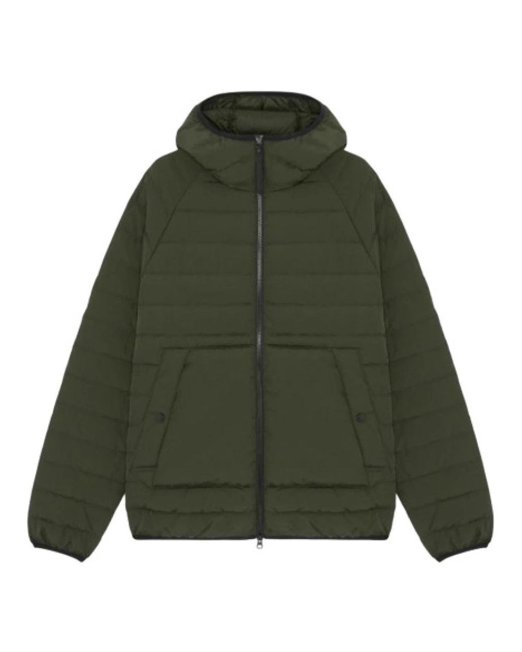 Ma Strum Jassen ,Groen ,Nylon Ultrafijne Nylon Gewatteerde Jas Met Capuchon in het Green voor heren